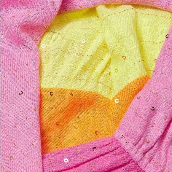 NWT PQ Swim Beach Maxi Dress Women XS,S Colorblock Flowy Linen Resort Pilyq Swim - Picture 11 of 12